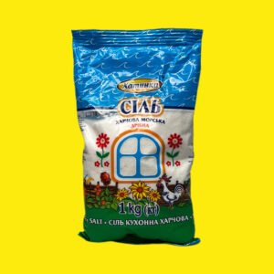 Сіль Хатинка харчова морська дрібна 1 кг