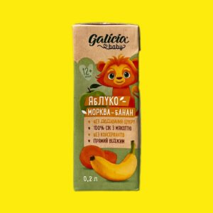 Сік  яблуко-морка-банан Галіція Бейбі 200мл